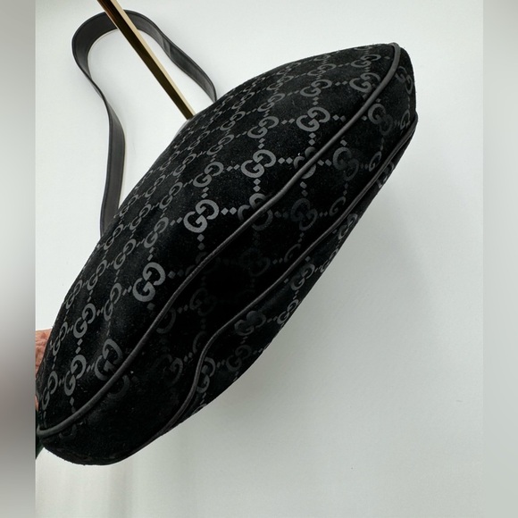 Gucci-Authentic-Guccisima Large Black Shoulder Bag Rare - Picture 8 of 16